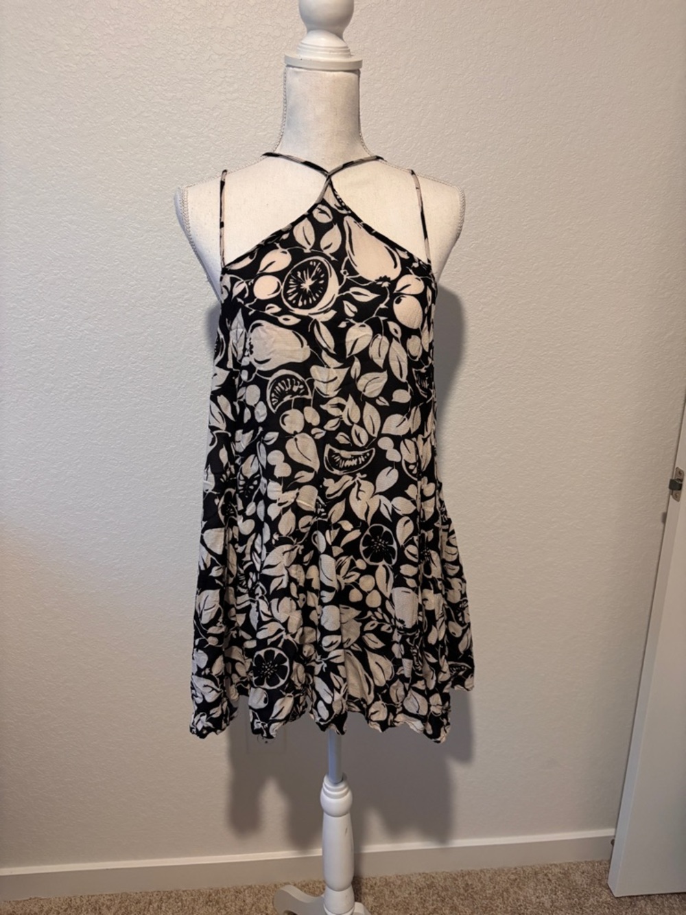 Anthropologie Citrus Fruit Halter Dress sz Small